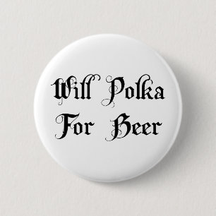 Badge Rond 5 Cm Polka pour la bière