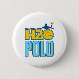 Badge Rond 5 Cm Polo d'eau H2O