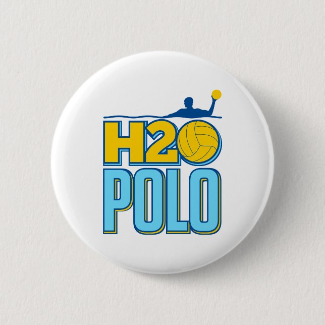 Badge Rond 5 Cm Polo d'eau H2O (Devant)