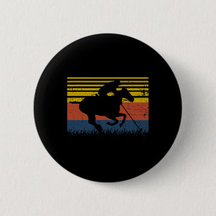 Badge Rond 5 Cm Polo Joueurs Horseback équitation Cheval Equestre