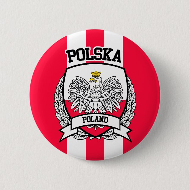 Badge Rond 5 Cm Pologne (Devant)