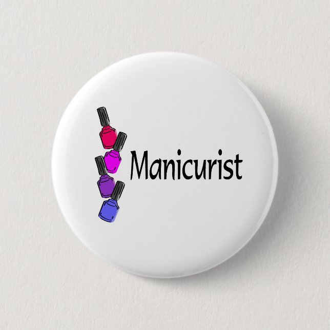 Badge Rond 5 Cm Polonais de manucure (Devant)