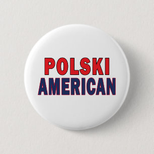 Badge Rond 5 Cm Polski Américain