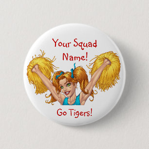 Badge Rond 5 Cm Pom-pom girl Cheerleading le bouton