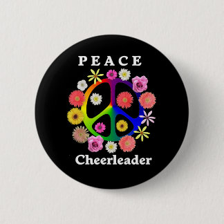 Badge Rond 5 Cm Pom-pom girl de paix