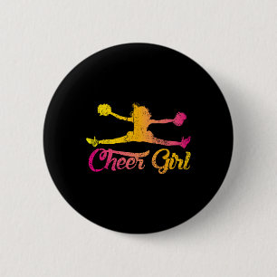 Badge Rond 5 Cm Pom-Pom Girl Filles Femmes Acclamant Coloré Ch