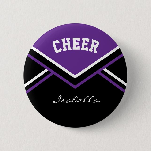 Badge Rond 5 Cm Pom-pom girl pourpre (Devant)