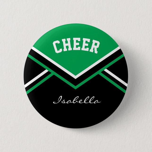 Badge Rond 5 Cm Pom-pom girl vert (Devant)
