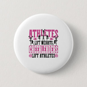 Badge Rond 5 Cm Pom-Pom Girls Athlètes de Cheerleading Soulèvent D