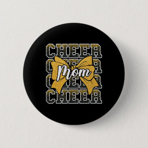 Badge Rond 5 Cm Pom-Pom Maman Maman Nœud Sport Cheerleader Cheerle