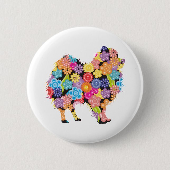 Badge Rond 5 Cm Pomeranian (Devant)
