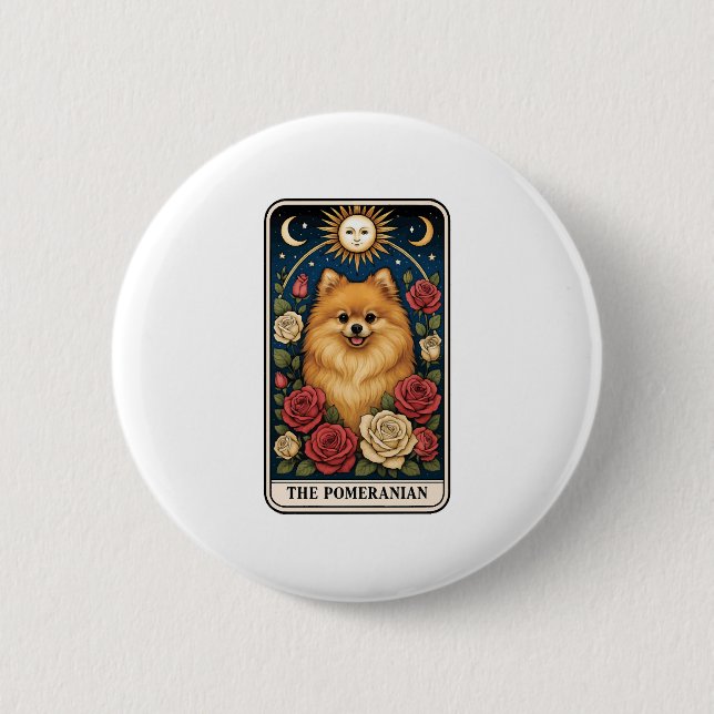 Badge Rond 5 Cm Pomeranian (Devant)