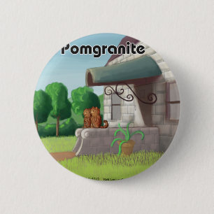 Badge Rond 5 Cm Pomeranian sur Granite (Pomegranite) Drôle