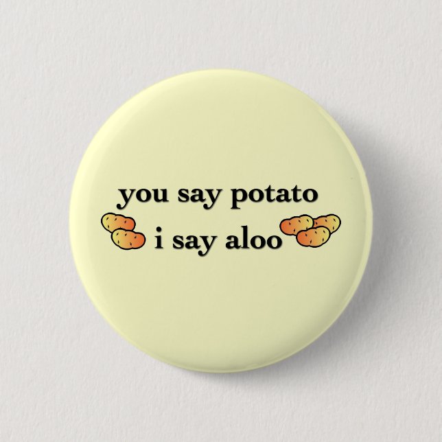 Badge Rond 5 Cm Pomme de terre Aloo (Devant)