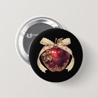 Badge Rond 5 Cm Pomme empoisonnée gothique sombre romance Hallowee