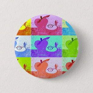 Badge Rond 5 Cm Pomme Pop Art