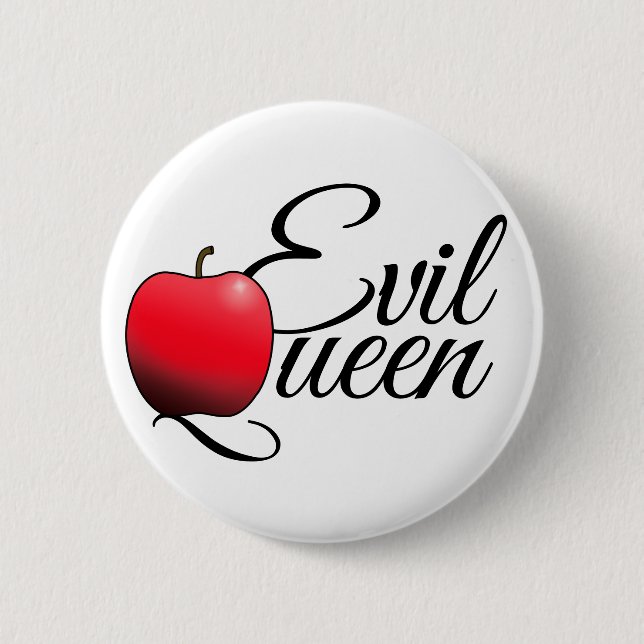 Badge Rond 5 Cm Pomme rouge maléfique (Devant)