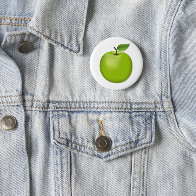 Badge Rond 5 Cm Pomme verte (En situation)