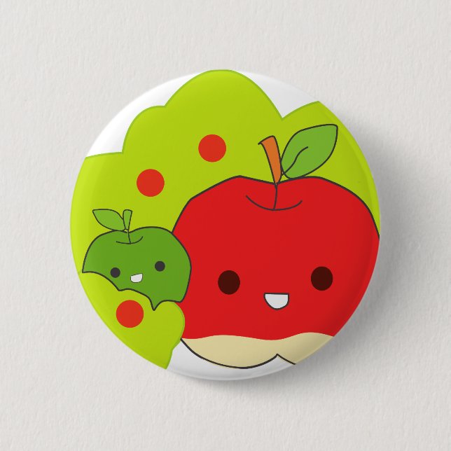 Badge Rond 5 Cm pommes (Devant)