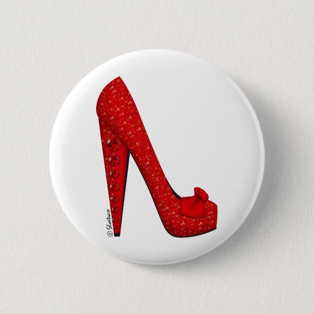 Badge Rond 5 Cm Pompe de rubis de Dorothy (Devant)