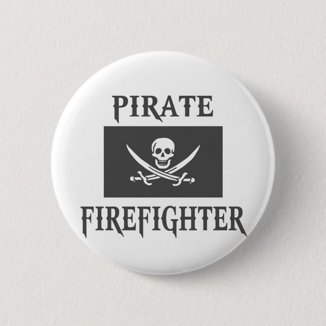 Badge Rond 5 Cm Pompier pirate (Devant)