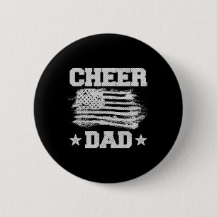Badge Rond 5 Cm Pompom Girl Papa Drapeau Américain Vintage Père Ch