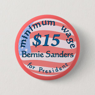 Badge Rond 5 Cm Ponceuses défenseur, salaire minimum $15 de Berni
