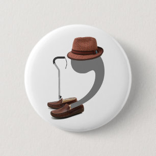 Badge Rond 5 Cm Ponctuez-moi - bouton de virgule