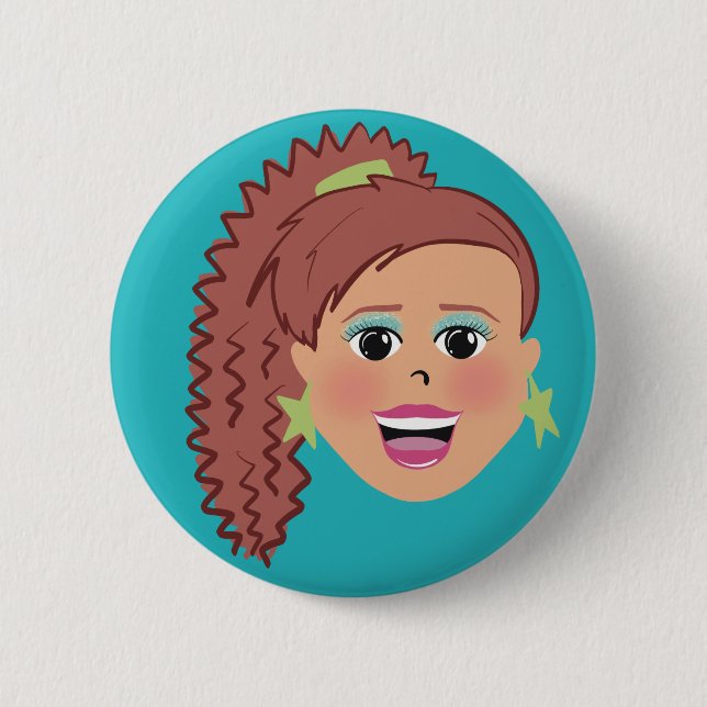 Badge Rond 5 Cm Poney latéral cripé (Devant)