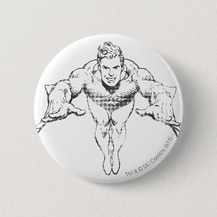 Badge Rond 5 Cm Pongée d'Aquaman vers l'avant