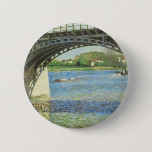 Badge Rond 5 Cm Pont à Argenteuil par Gustave Caillebotte
