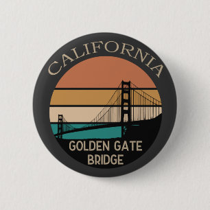 Badge Rond 5 Cm Pont du Golden Gate de Californie
