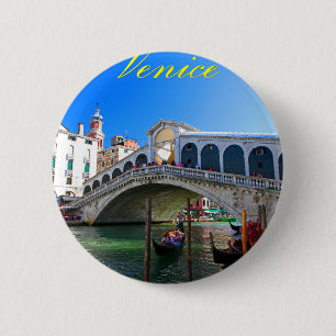 Badge Rond 5 Cm Pont du Rialto Venise - Pro Photo
