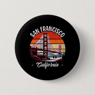 Badge Rond 5 Cm Pont Golden Gate San Francisco Californie États-Un