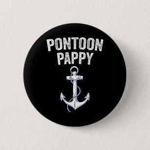 Badge Rond 5 Cm Pontoon Pappy Capitaine Cadeau Lac marin Bateau de