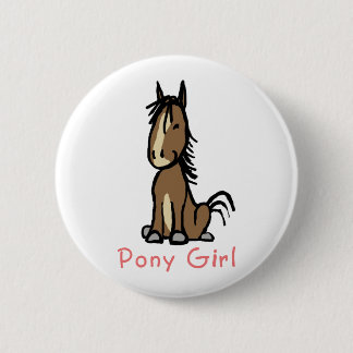 Badge Rond 5 Cm Pony Girl