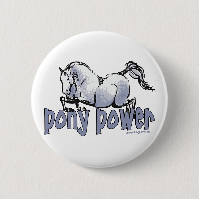 Badge Rond 5 Cm Pony Power (Devant)