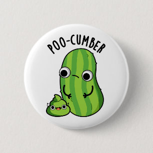 Badge Rond 5 Cm Poo-concombre Funny Concombre Pun