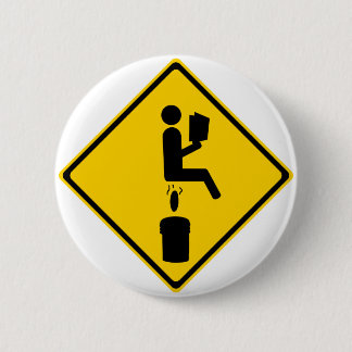 Badge Rond 5 Cm Poo dans le seau