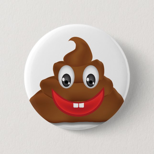 Badge Rond 5 Cm poo emojis (Devant)
