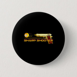 Badge Rond 5 Cm Pool Ll Sharp Shop Billiards Gun Jaune