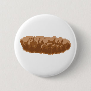Badge Rond 5 Cm Poop à 8 bits