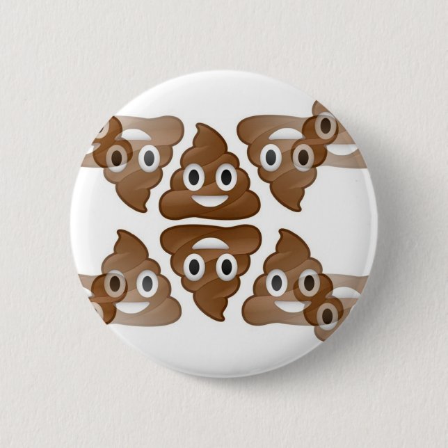 Badge Rond 5 Cm poop emojis (Devant)