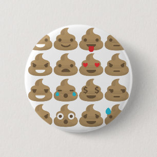 Badge Rond 5 Cm poop emojis