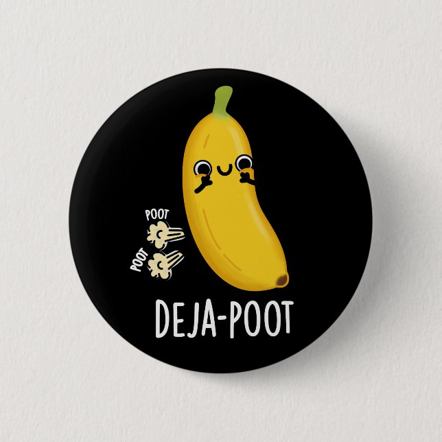 Badge Rond 5 Cm Poot de deja Funny Banana Double Pun de panier fon (Devant)