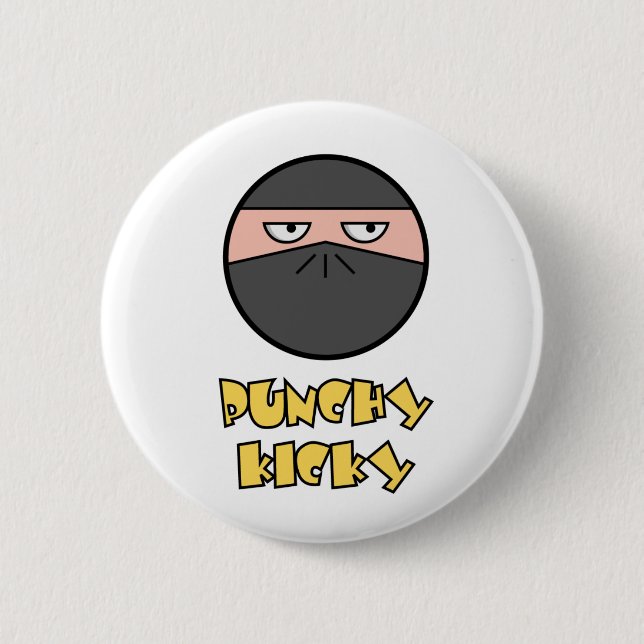 Badge Rond 5 Cm Pootie ! - Bouton de Ninja (Devant)