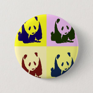 Badge Rond 5 Cm Pop Art Baby Pandas
