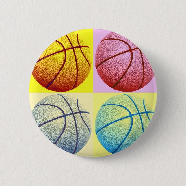 Badge Rond 5 Cm Pop Art Basket (Devant)