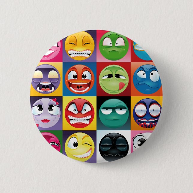Badge Rond 5 Cm pop art emojis (Devant)