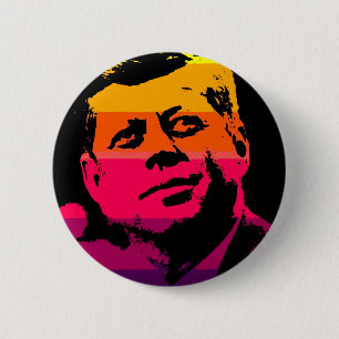 Badge Rond 5 Cm Pop Art Jack JFK John F. Kennedy